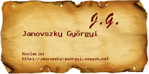 Janovszky Györgyi névjegykártya